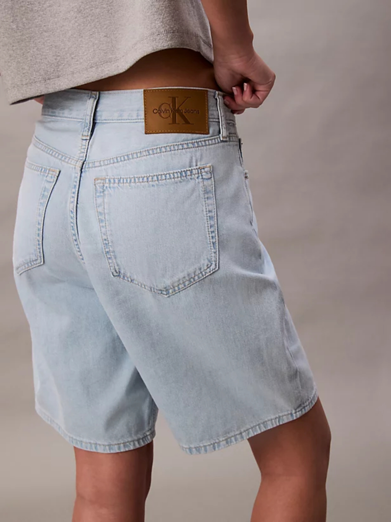 Denim Άνετο Λινό Σορτς  Γυναίκα