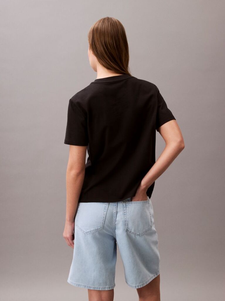 Μαύρο Κοντομάνικο T-Shirt  Γυναίκα