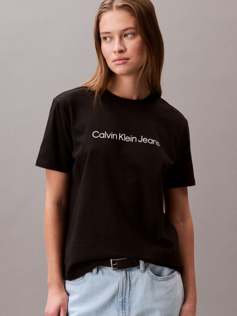 Μαύρο Κοντομάνικο T-Shirt  Γυναίκα