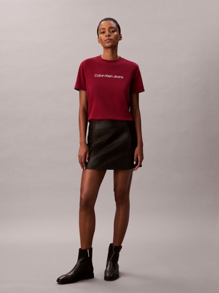 Κόκκινο Κοντομάνικο T-Shirt  Γυναίκα