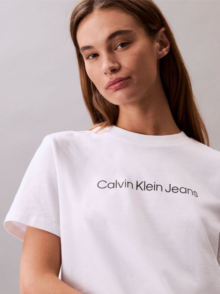 Λευκό Κοντομάνικο T-Shirt  Γυναίκα