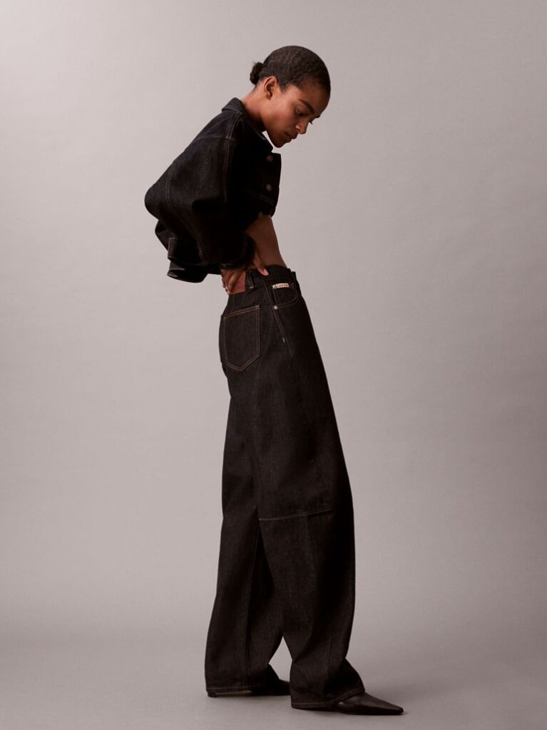 Denim High Rise Barrel Jeans  Women