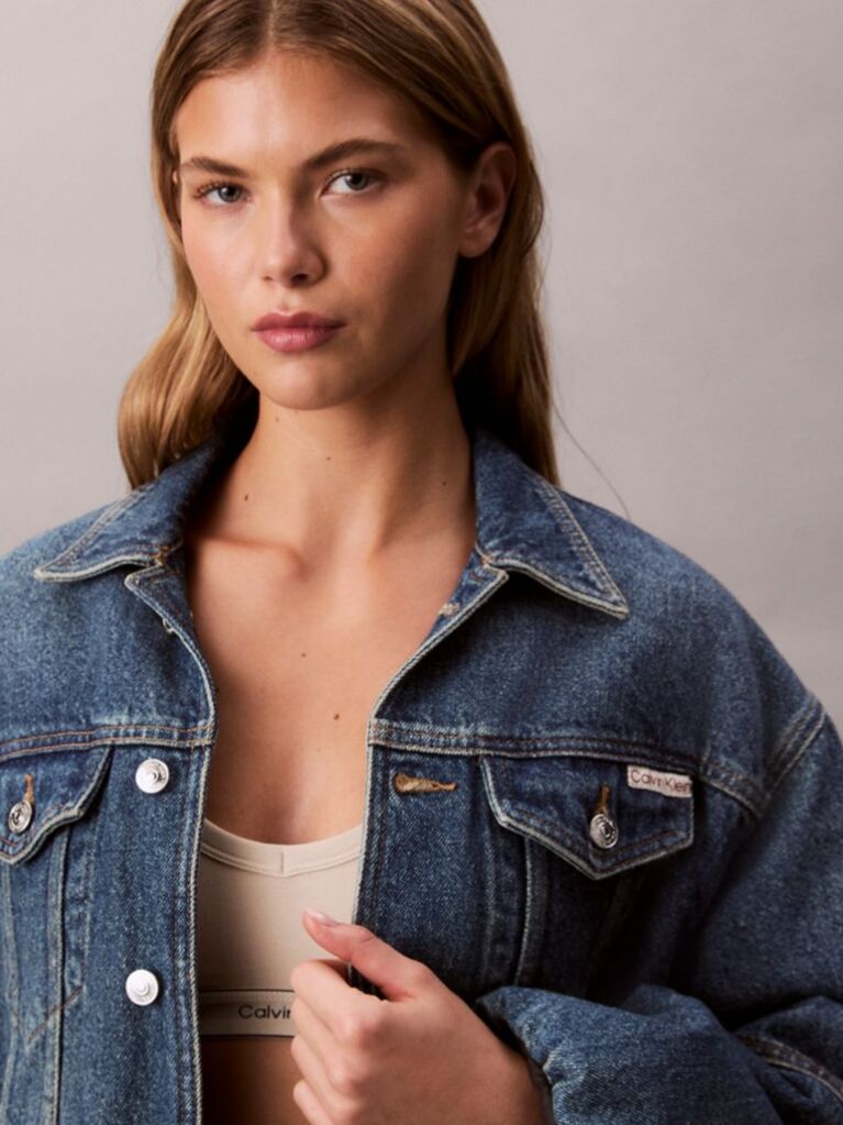Denim Relaxed Denim Bubble Jacket  Women