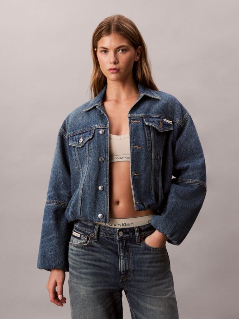Denim Relaxed Denim Bubble Jacket  Women