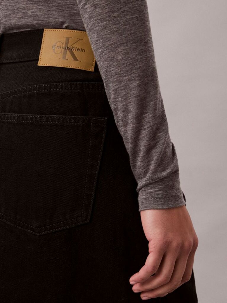 Μαύρο Denim Μίνι Wrap Φούστα  Γυναίκα