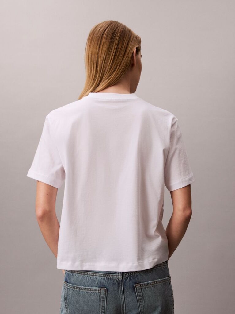 White Flower Photo Print T-shirt  Women