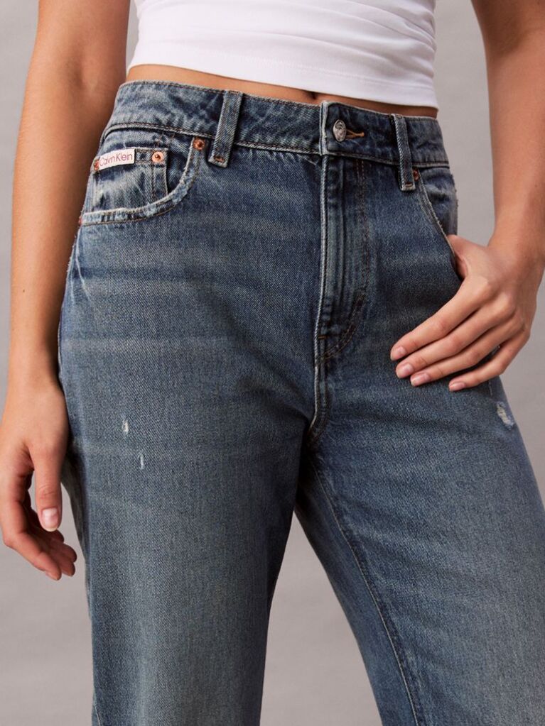 Denim Ψηλόμεσο Τζιν Με Ίσια Γραμμή  Γυναίκα
