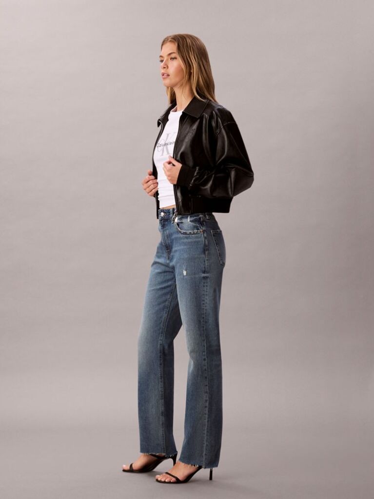 Denim Ψηλόμεσο Τζιν Με Ίσια Γραμμή  Γυναίκα