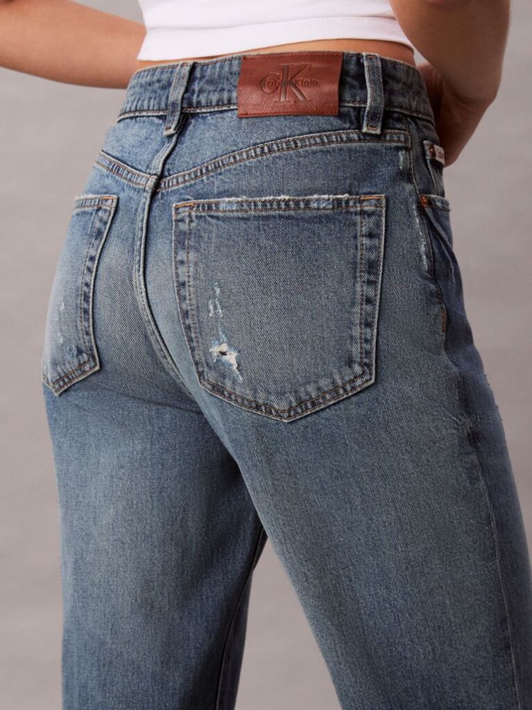 Denim Ψηλόμεσο Τζιν Με Ίσια Γραμμή  Γυναίκα