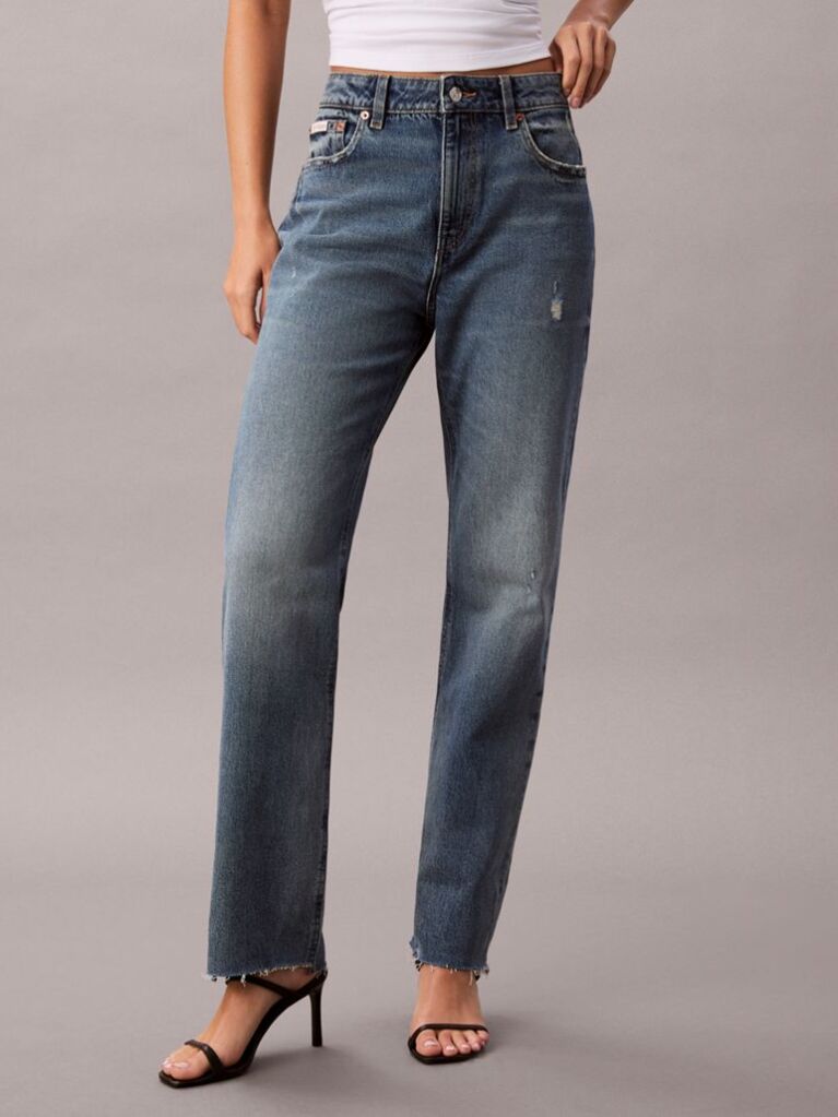 Denim Ψηλόμεσο Τζιν Με Ίσια Γραμμή  Γυναίκα