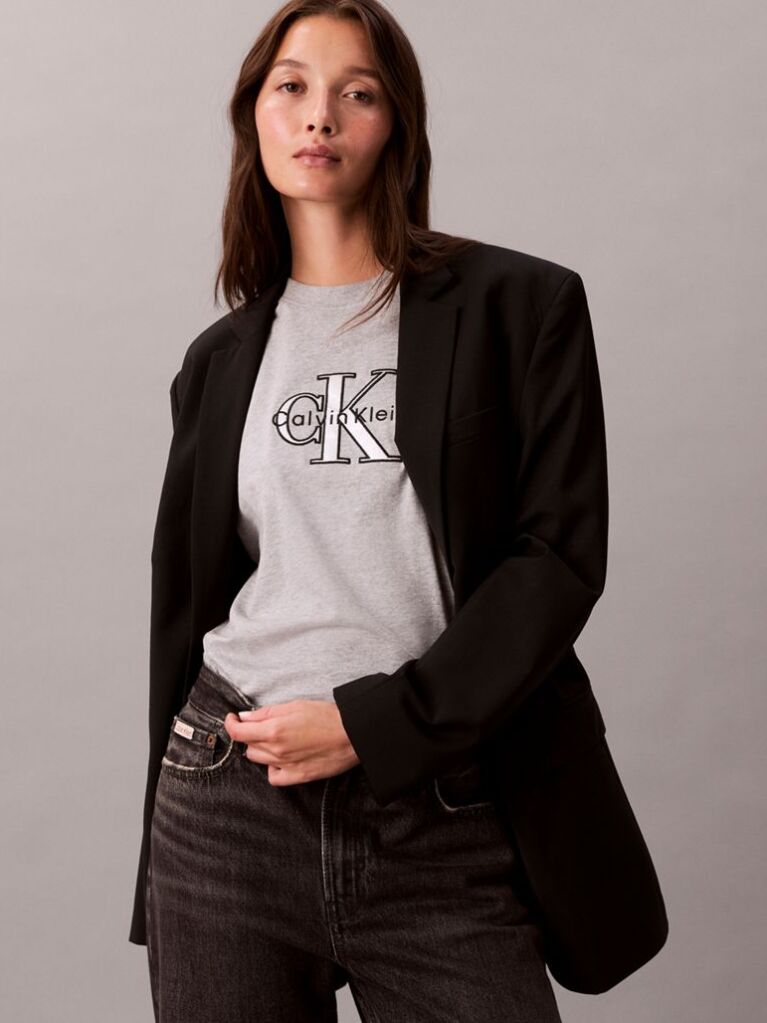 Grey Shine Monologo Graphic Classic T-Shirt  Women