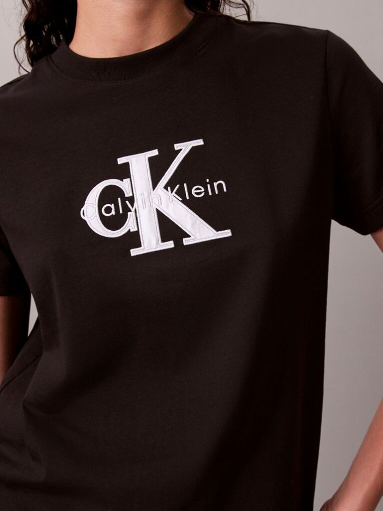 Black Shine Monologo Graphic Classic T-Shirt  Women