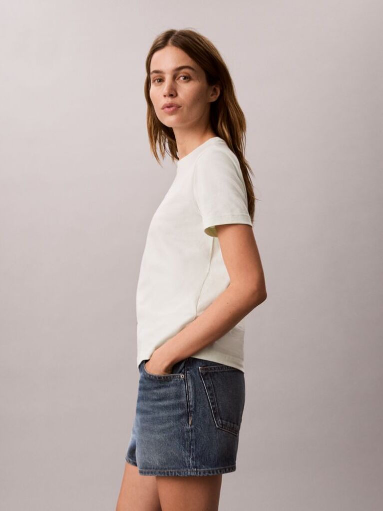 Green Soft Cotton Badge T-shirt  Women