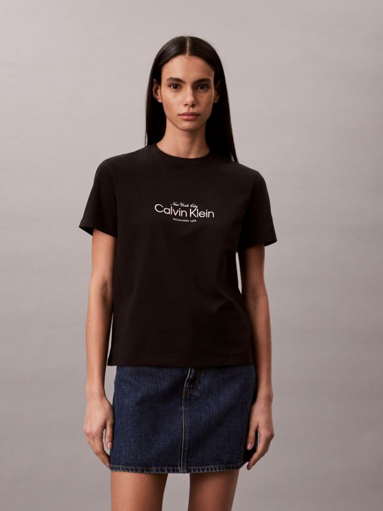 Μαύρο T-shirt Με Κλασικό NYC Λογότυπο  Γυναίκα
