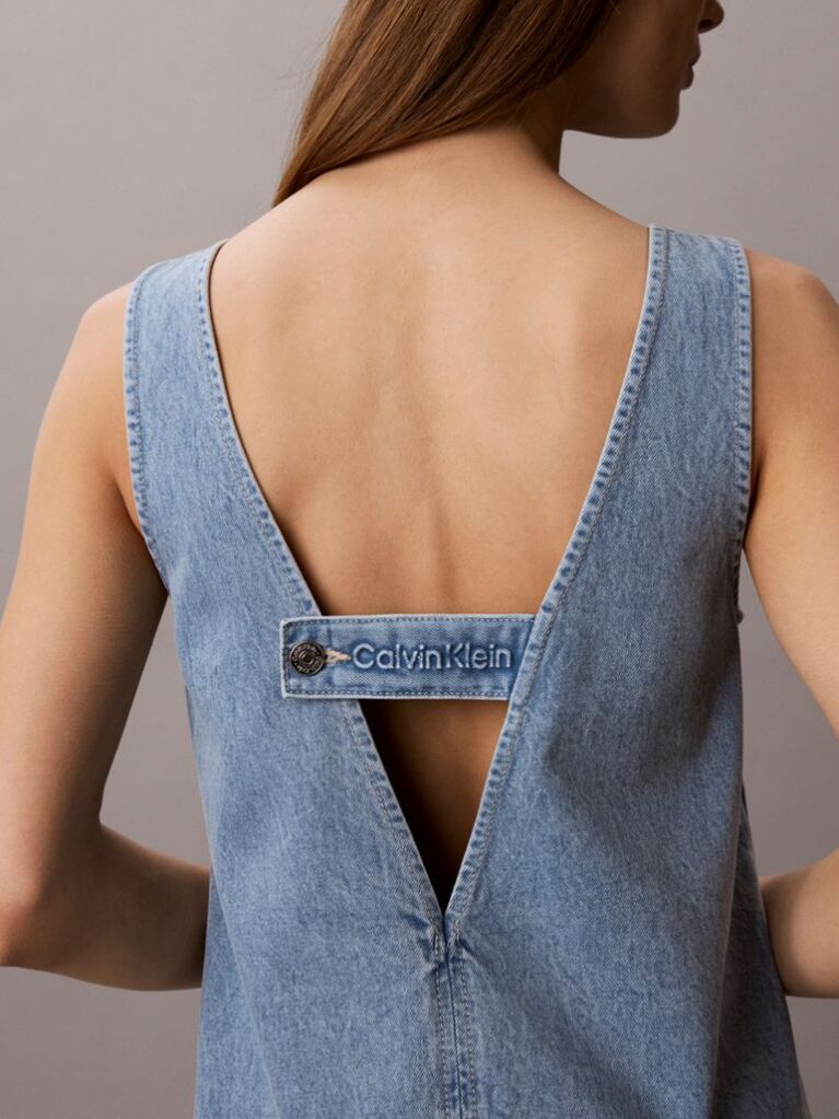 Denim Denim Mini Shift Dress  Women