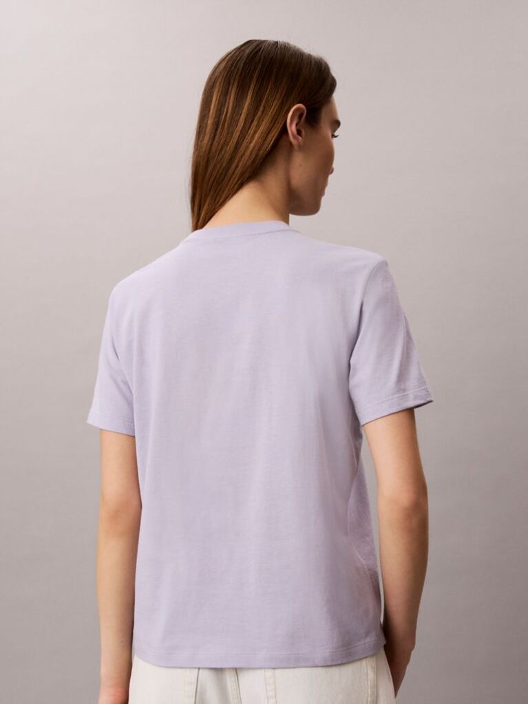 Purple Script Logo Classic T-Shirt  Women