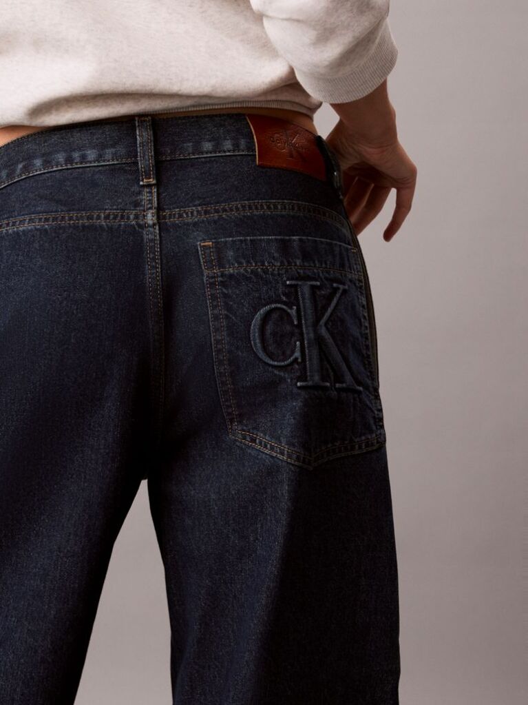 Denim Relaxed Cargo Barrel Jeans  Women