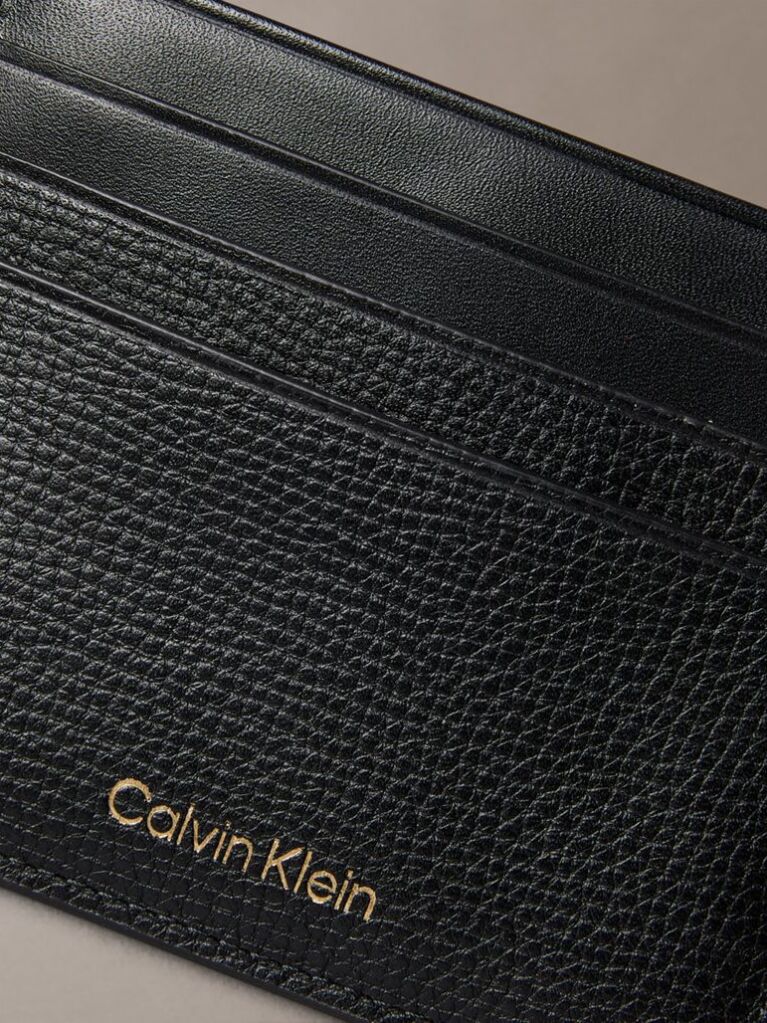 Black Leather Card Holder  Men