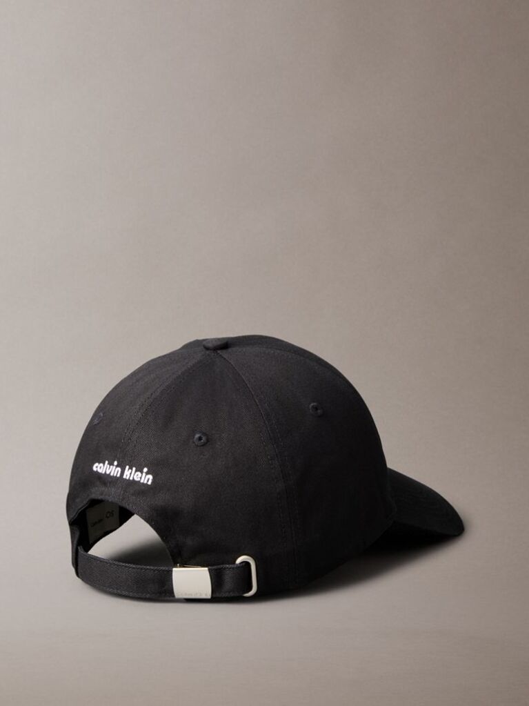 Black Graphic Cotton Cap  Men