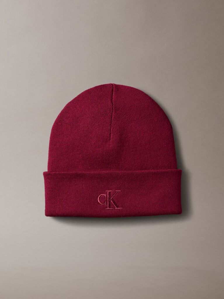 Red Signature Logo Beanie  Men
