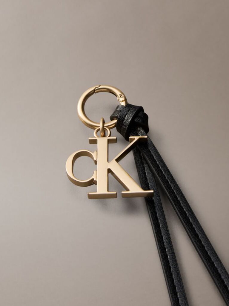 Black Faux Leather Zip Wallet and Key Fob Set  Women