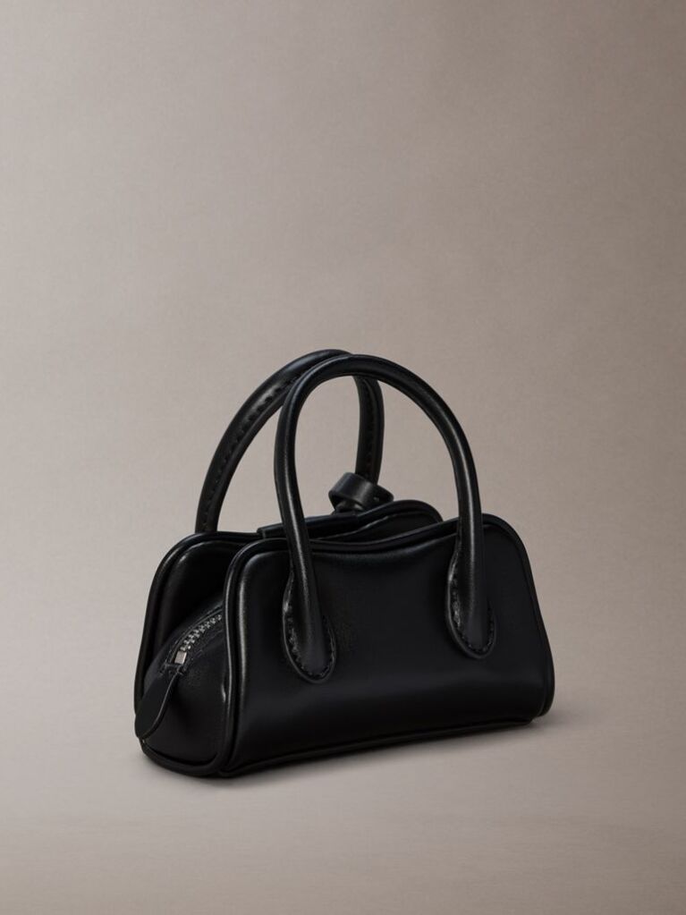 Black Mini Shoulder Bag Charm  Women