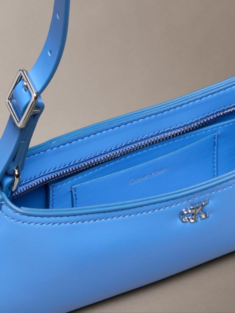 Blue Monogram Logo Hardware Shoulder Bag  Women