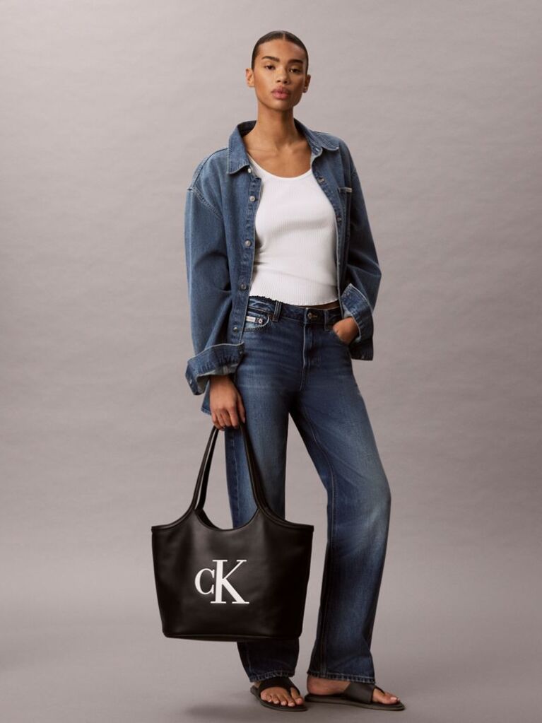 Μαύρο Τσάντα Laptop Tote Με Signature Monogram Σχέδιο  Γυναίκα