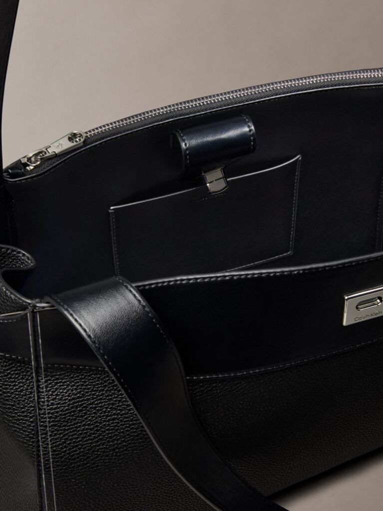 Black Signature Turn-Lock Tote Bag  Women