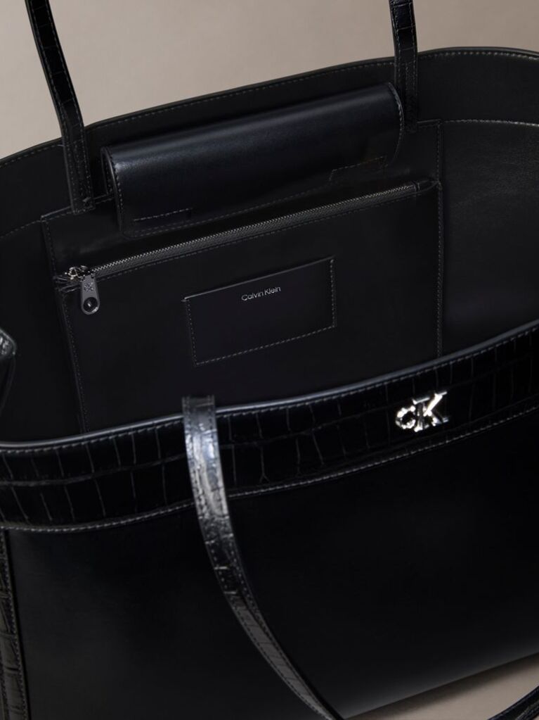 Black Monogram Crocodile Large Tote Bag  Women