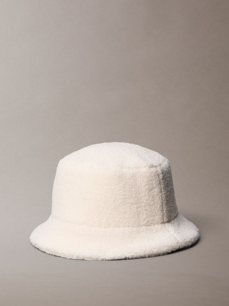 Λευκό Καπέλο Bucket Από Sherpa  Γυναίκα