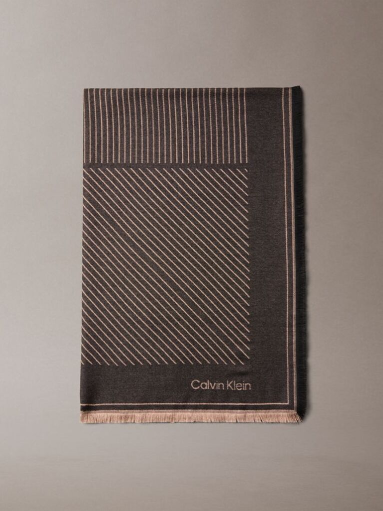 Black Emblem Logo Graphic Scarf  Women