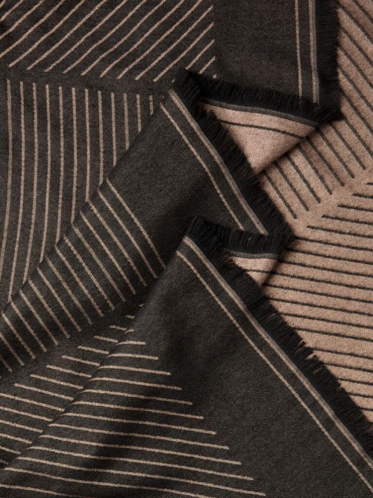 Black Emblem Logo Graphic Scarf  Women