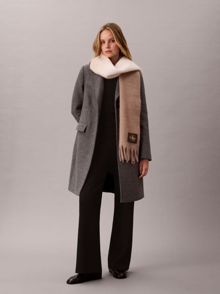 Brown Ombre Wool Blend Scarf  Women