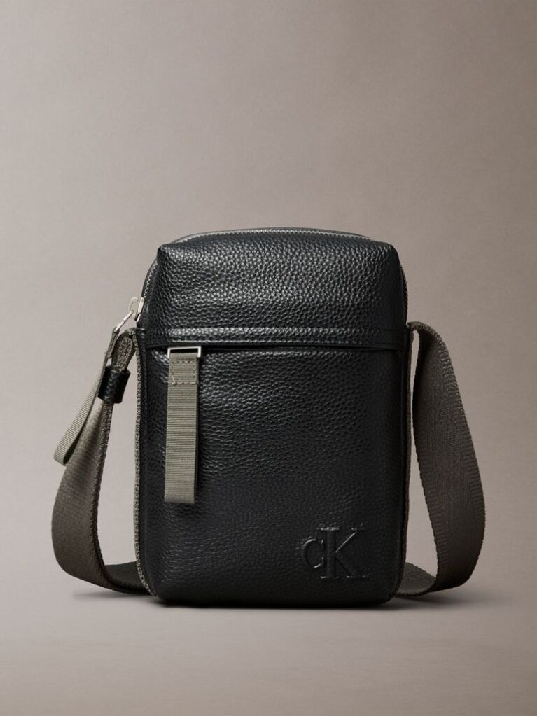 Black Crossbody Reporter Bag  Men