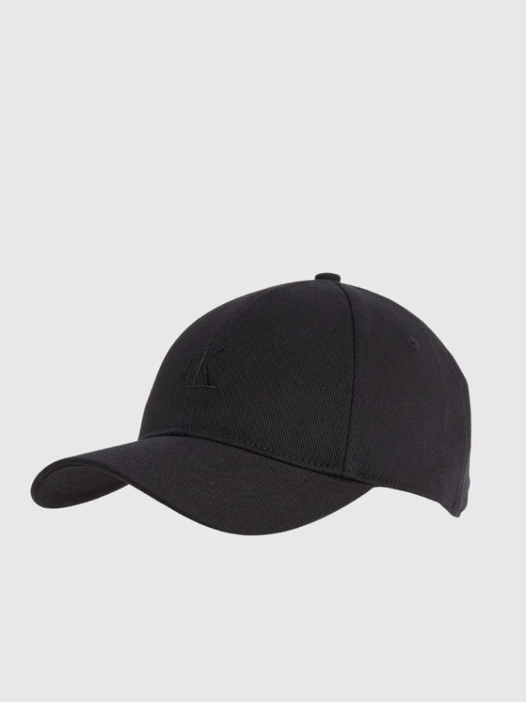 Black Twill Logo Cap  Men