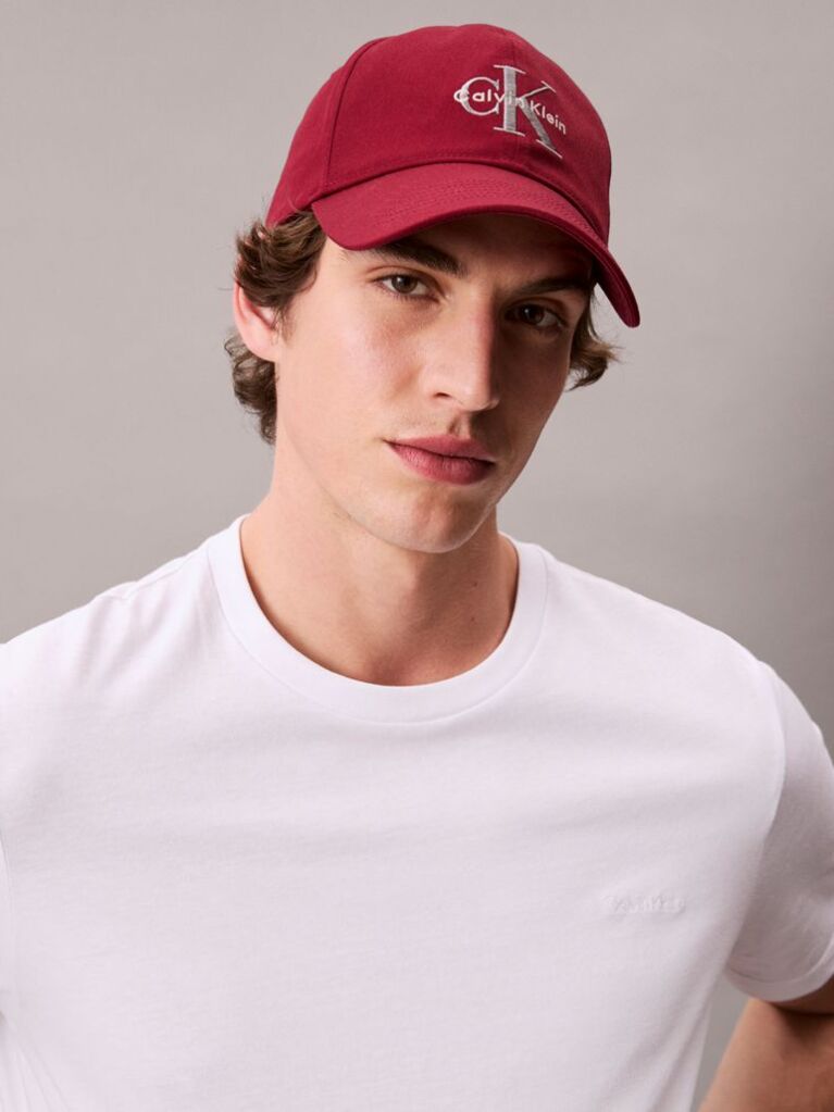 Κόκκινο Καπέλο Από Twill Με Λογότυπο  Άνδρας