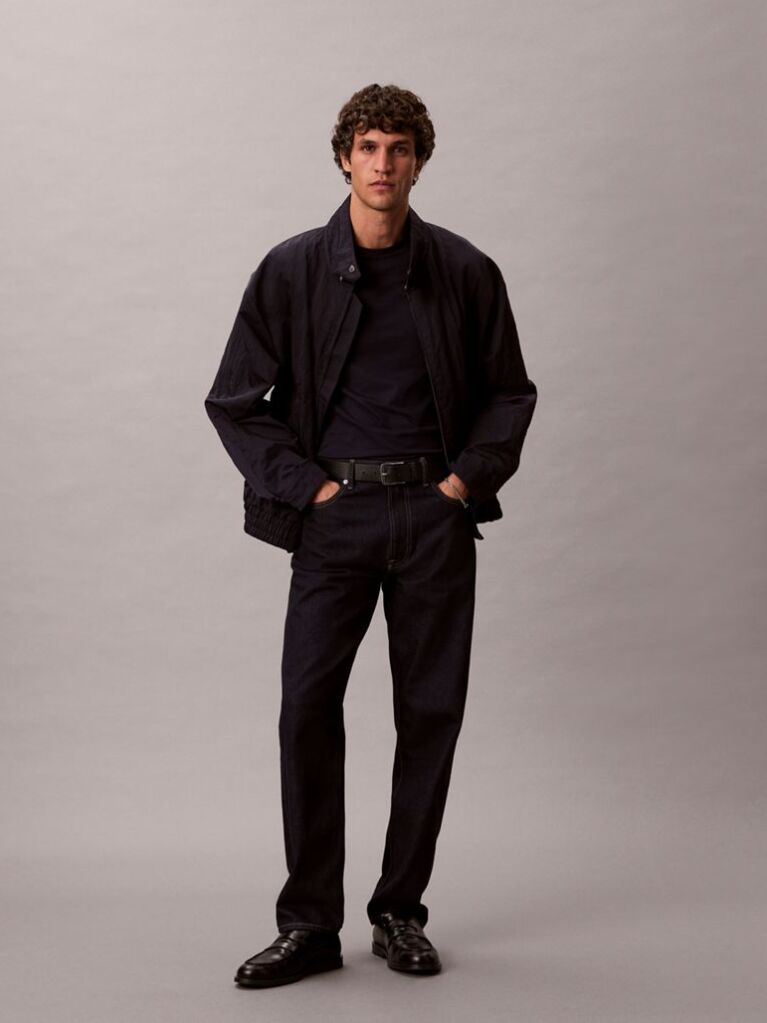 Blue Short Sleeve Stretch Cotton Slim T-Shirt  Men