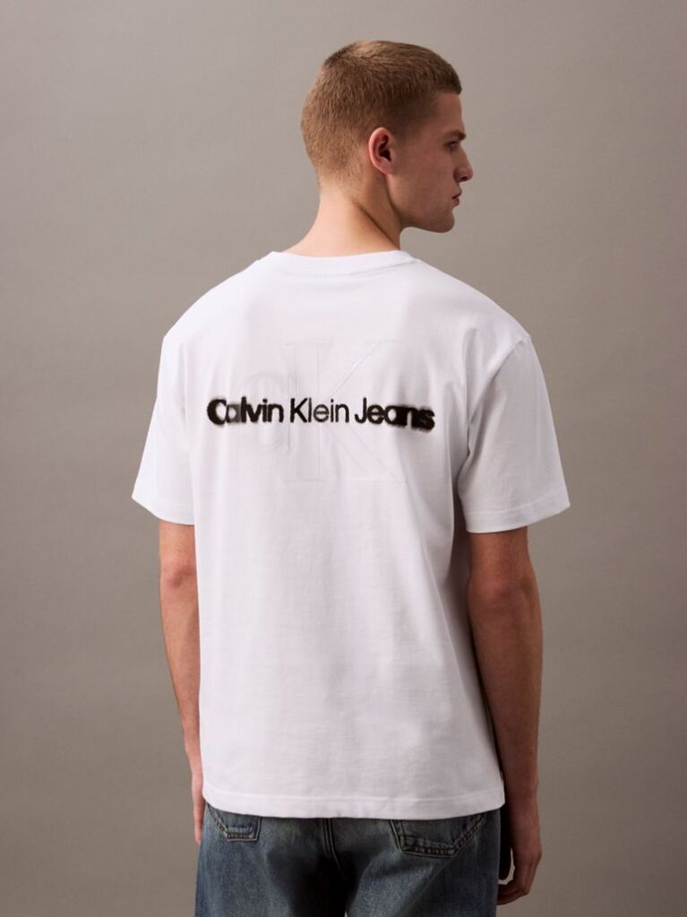 White Relaxed Gloss Logo T-shirt  Men
