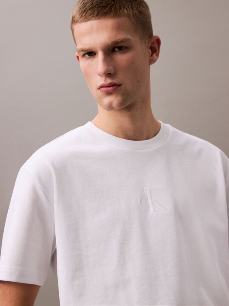 White Relaxed Gloss Logo T-shirt  Men