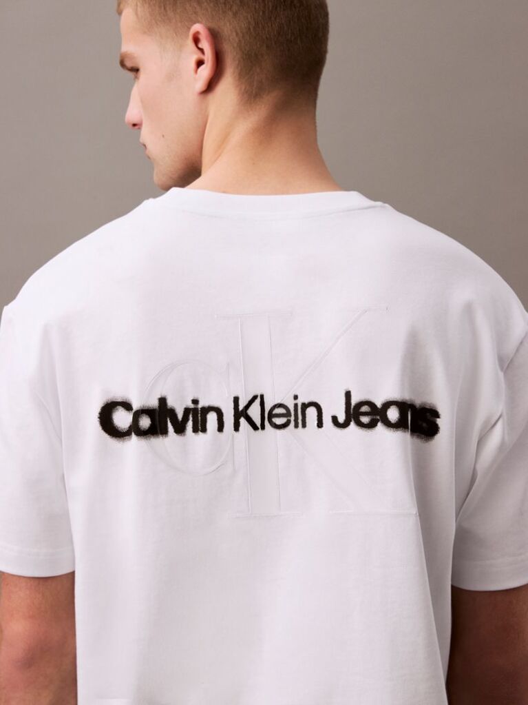 White Relaxed Gloss Logo T-shirt  Men
