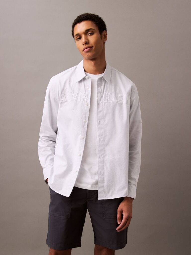 Blue Logo Appliqué Oxford Shirt  Men