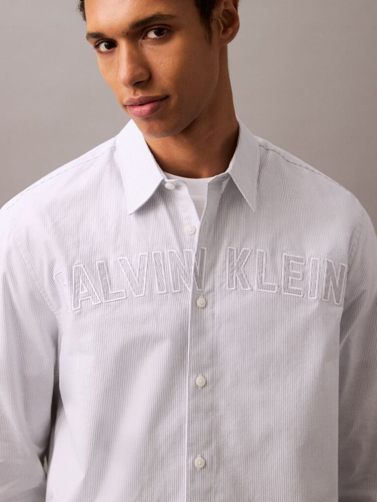 Blue Logo Appliqué Oxford Shirt  Men