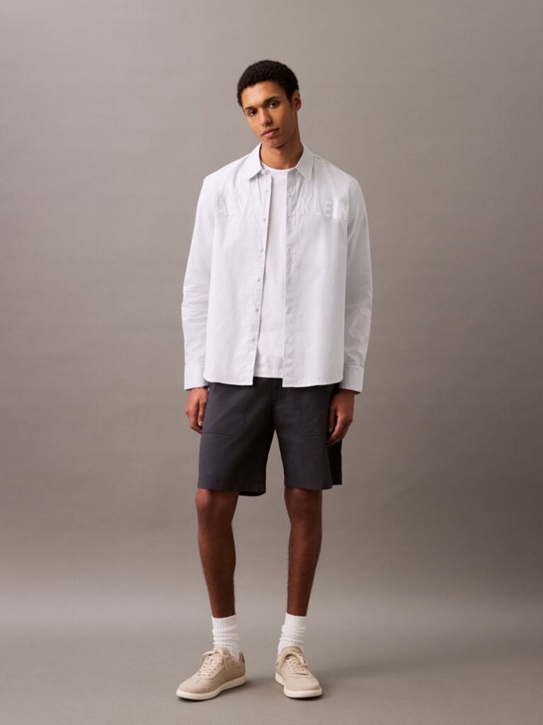 Blue Logo Appliqué Oxford Shirt  Men