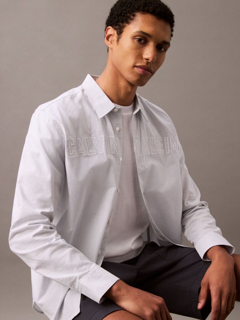 Blue Logo Appliqué Oxford Shirt  Men