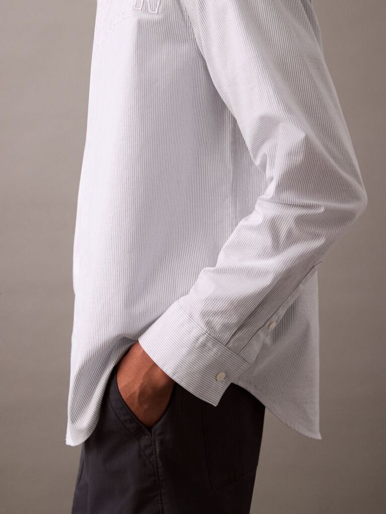 Blue Logo Appliqué Oxford Shirt  Men