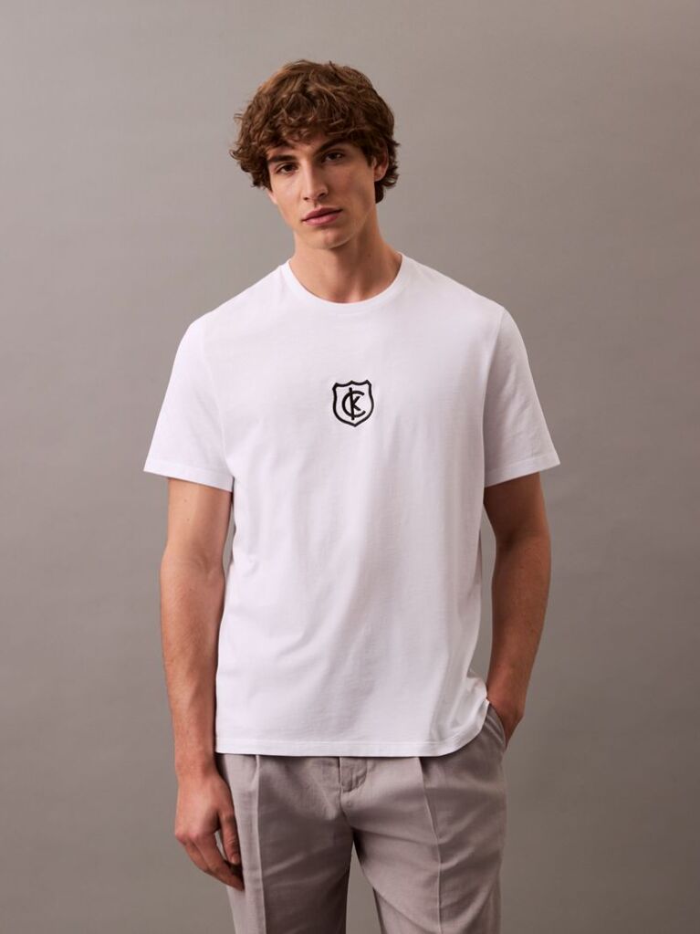 White Shield Logo T-shirt  Men