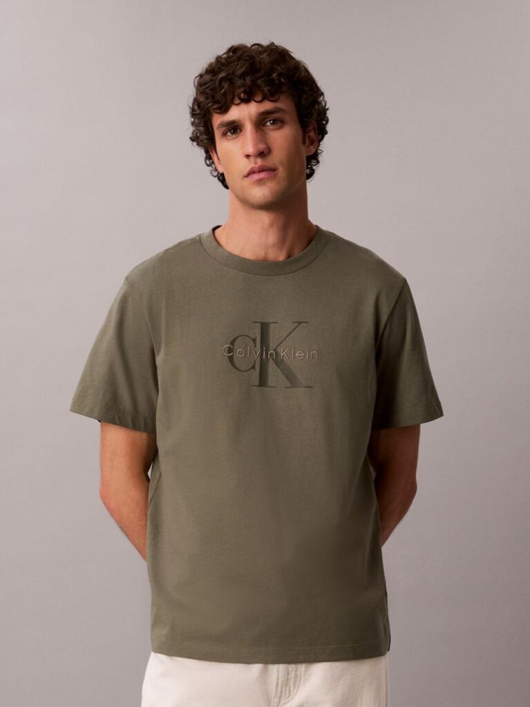Green Monogram Logo T-Shirt  Men