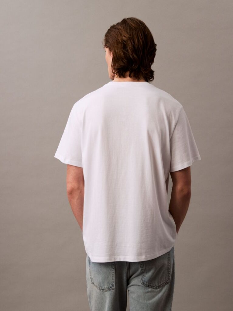 White Monogram Logo T-Shirt  Men