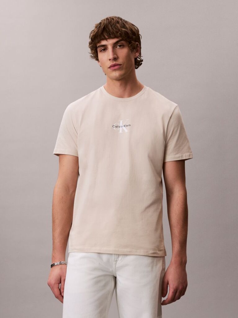 Λευκό T-shirt Με Μονόγραμμα  Άνδρας